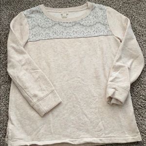 Lace detail Sweatshirt